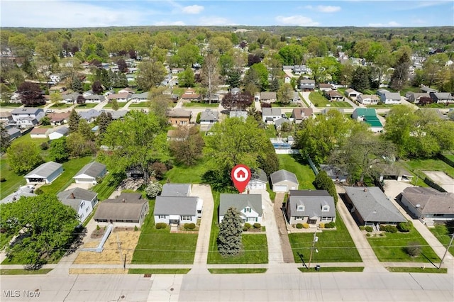 birds eye view of property featuring a residential view