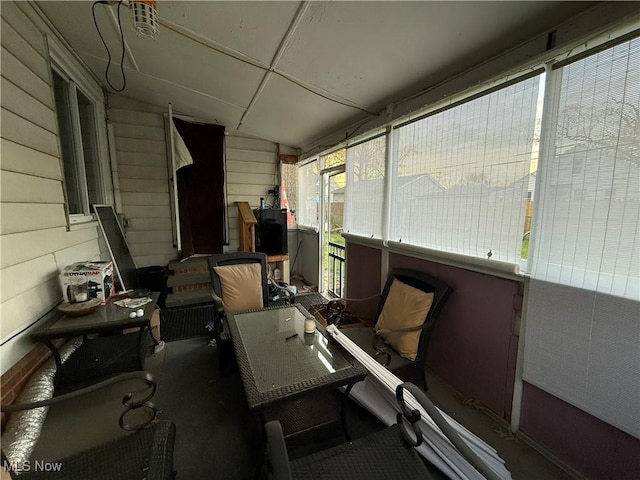 view of sunroom