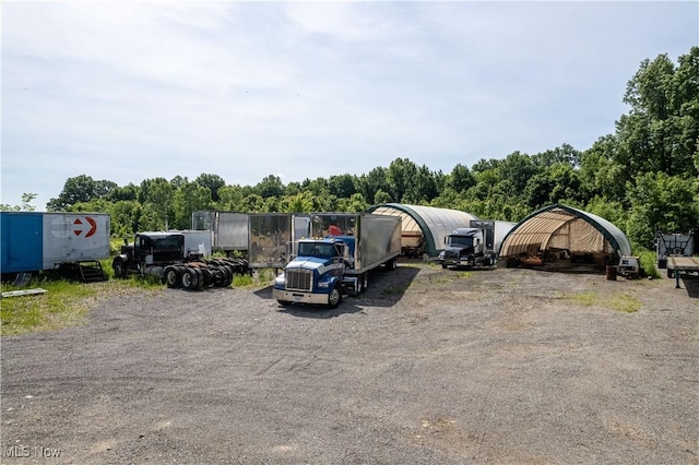 view of parking / parking lot