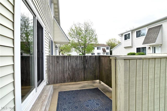 view of patio with a balcony