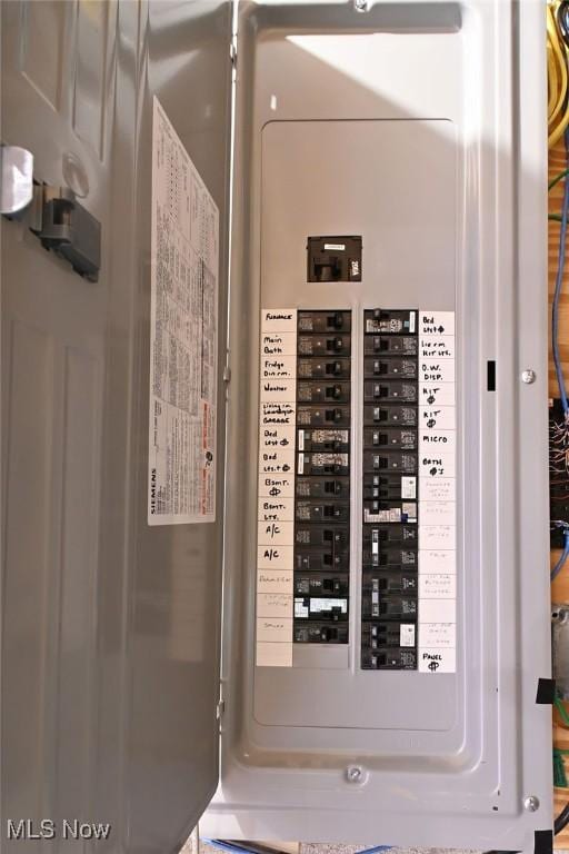 utility room featuring electric panel