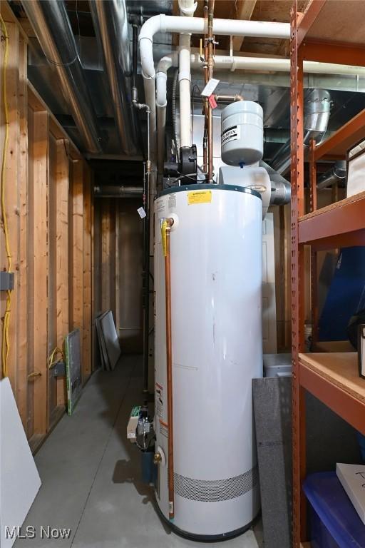 utilities featuring gas water heater