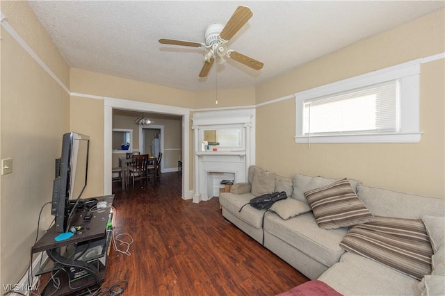 1459 W 107th St, Cleveland, OH 44102 - living room featuring ceiling fan and wood finished floors