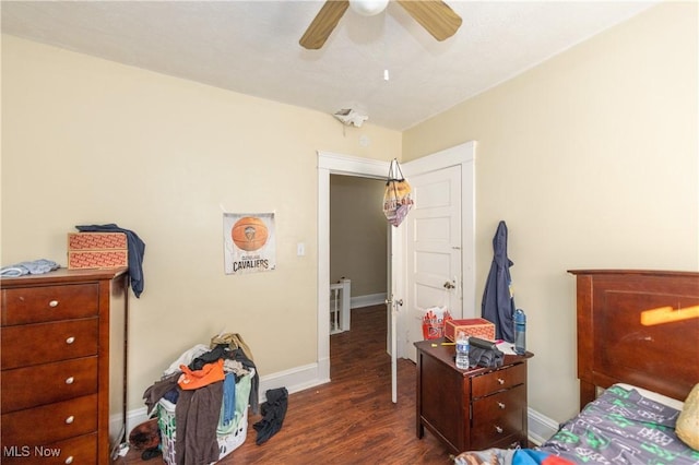 1459 W 107th St, Cleveland, OH 44102 - bedroom with baseboards, ceiling fan, and wood finished floors