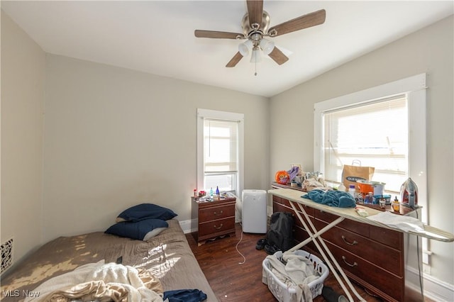 1459 W 107th St, Cleveland, OH 44102 - bedroom with a ceiling fan and wood finished floors
