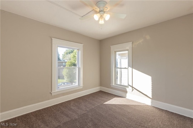 1459 W 107th St, Cleveland, OH 44102 - unfurnished room with baseboards, ceiling fan, and carpet