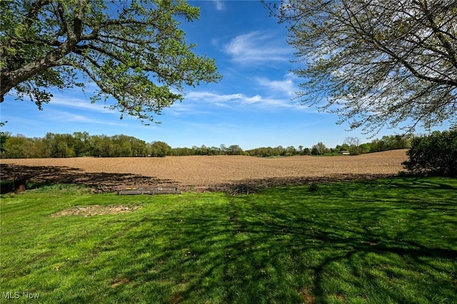 view of yard featuring a rural view