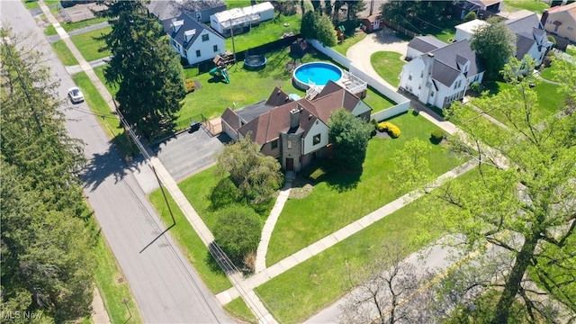 drone / aerial view featuring a residential view