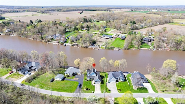 1432 Lake Vue Dr, Roaming Shores, OH 44085 - bird's eye view with a residential view and a water view