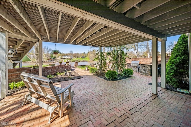 1432 Lake Vue Dr, Roaming Shores, OH 44085 - view of patio featuring area for grilling and an outdoor kitchen