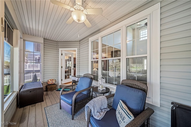 1432 Lake Vue Dr, Roaming Shores, OH 44085 - sunroom / solarium with ceiling fan