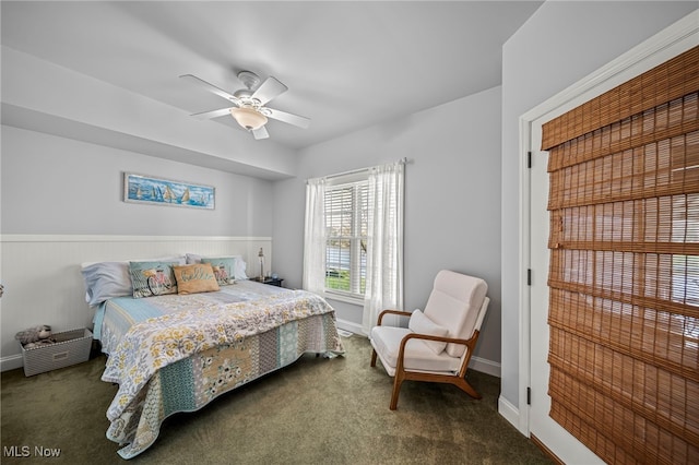 1432 Lake Vue Dr, Roaming Shores, OH 44085 - bedroom featuring carpet flooring, a ceiling fan, and baseboards