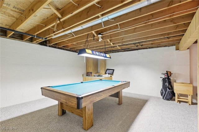 5420 Crystal Cove Cir, Stow, OH 44224 - recreation room featuring billiards and carpet