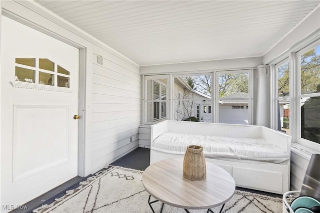 view of sunroom