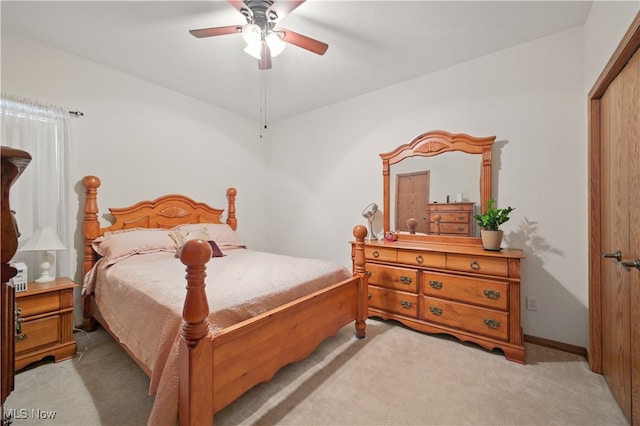 16544 Davis Dr, Calcutta, OH 43920 - bedroom featuring ceiling fan and light carpet
