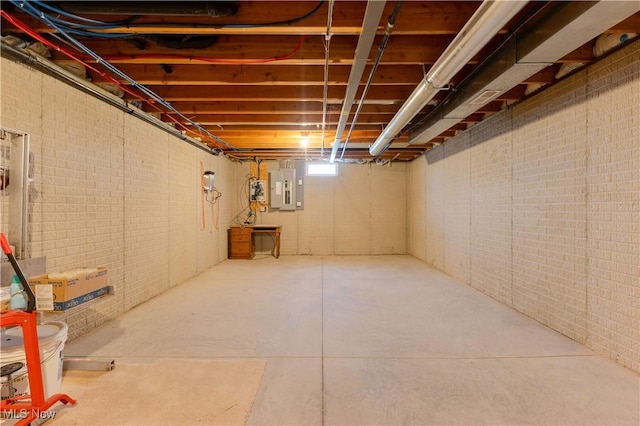16544 Davis Dr, Calcutta, OH 43920 - basement featuring brick wall and electric panel