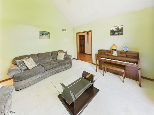 155 Richwood Ct, Belpre, OH 45714 - living area featuring carpet floors, baseboards, and visible vents
