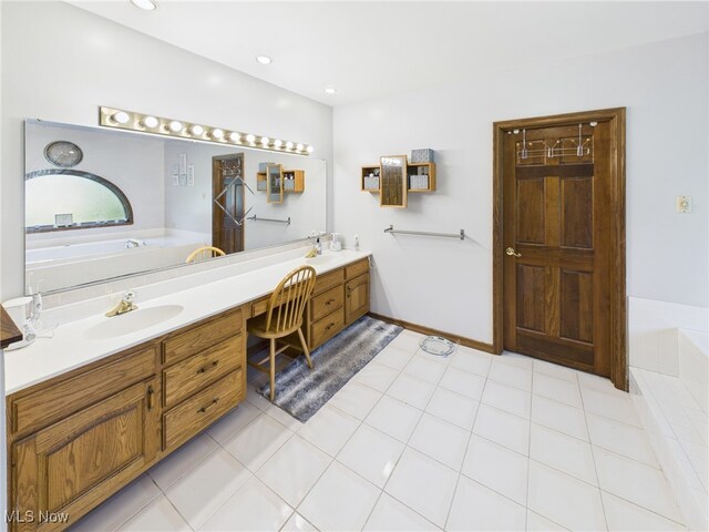 155 Richwood Ct, Belpre, OH 45714 - full bathroom with a sink, a bath, and double vanity