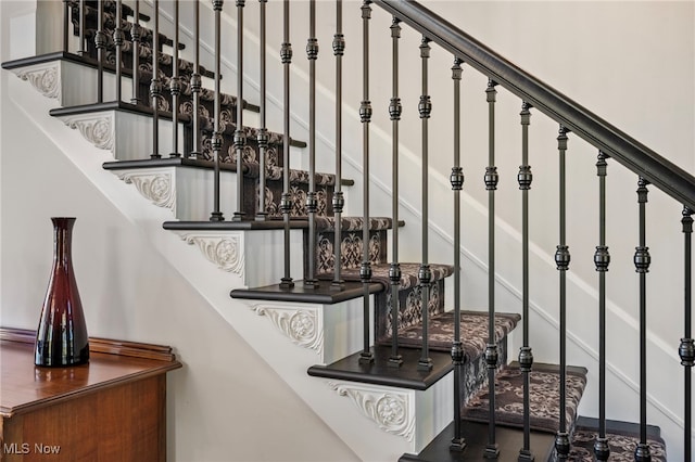 view of stairway