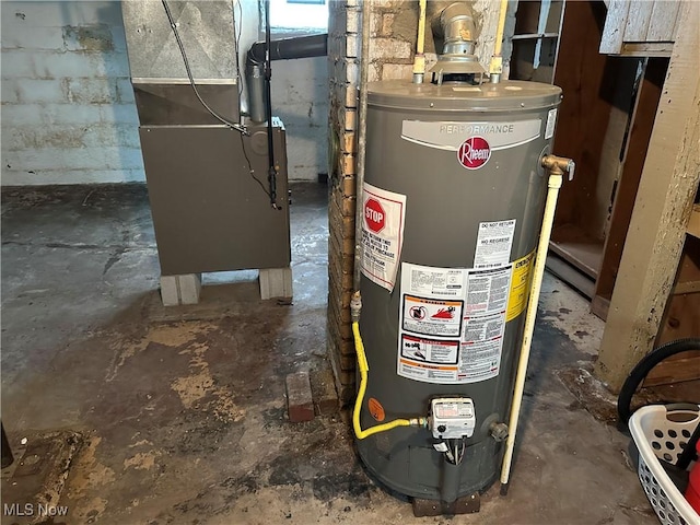 utilities with heating unit and water heater