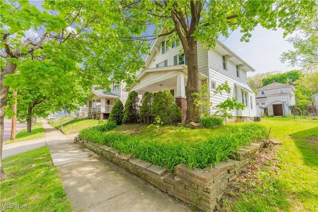 view of property exterior featuring a yard