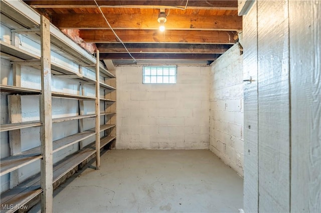 view of storage area
