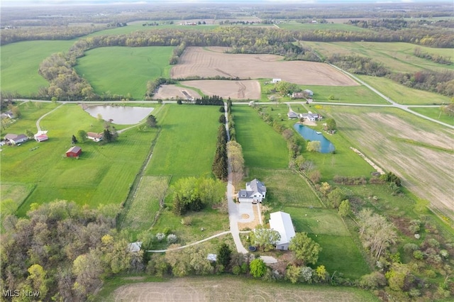 46748 New London Eastern Rd, New London, OH 44851 - drone / aerial view featuring a water view and a rural view
