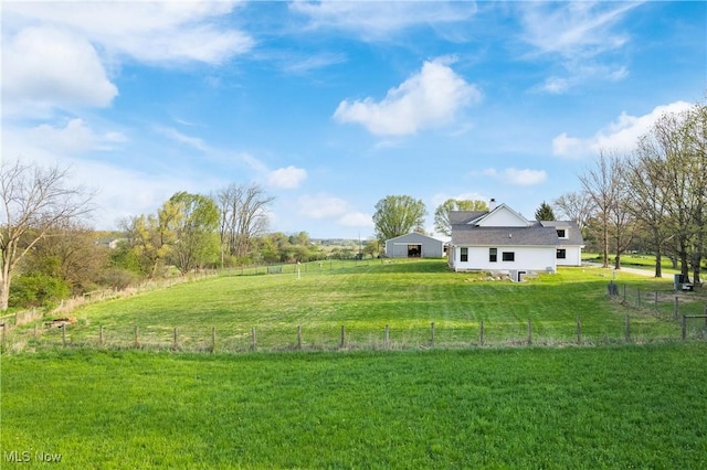46748 New London Eastern Rd, New London, OH 44851 - view of yard with fence, an outdoor structure, and a rural view