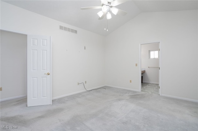 11235 Frederick Ln, Twinsburg, OH 44087 - unfurnished bedroom featuring carpet floors, baseboards, vaulted ceiling, and visible vents