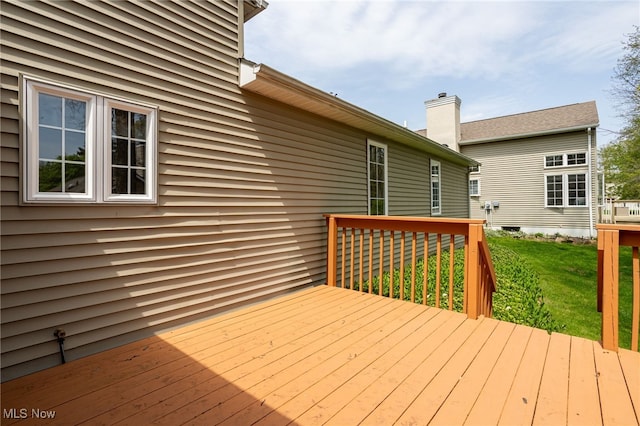 11235 Frederick Ln, Twinsburg, OH 44087 - wooden deck with a lawn
