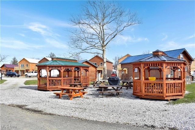 view of play area with a gazebo
