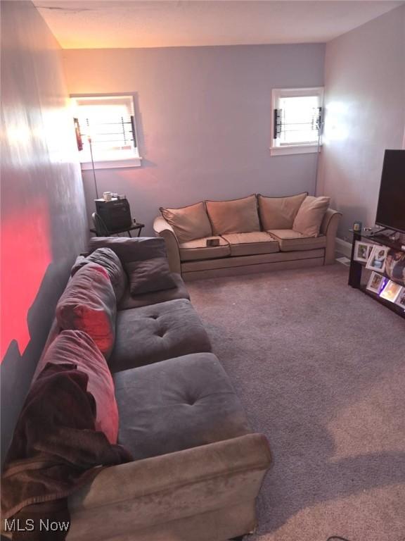 view of carpeted living room