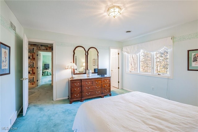 1175 Inverness Ln, Stow, OH 44224 - bedroom with light colored carpet, baseboards, and visible vents