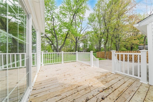 view of wooden terrace