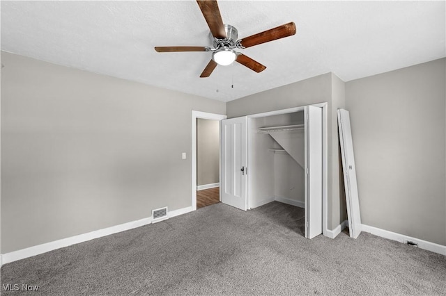 1335 W Blvd, Cleveland, OH 44102 - unfurnished bedroom featuring visible vents, carpet flooring, baseboards, and a closet