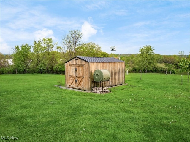 view of shed