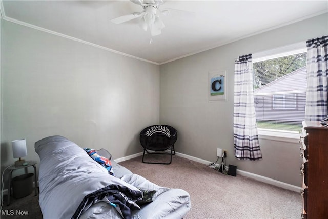 7377 Sierra Madre Trl, Boardman, OH 44512 - sitting room with carpet floors, ornamental molding, baseboards, and a ceiling fan