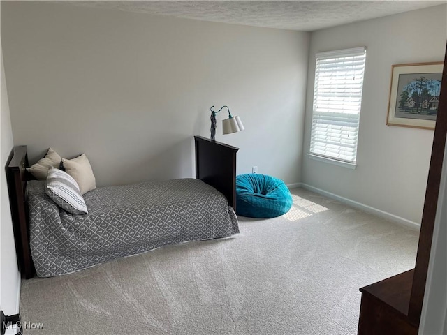 840 Sunrise Cir, Aurora, OH 44202 - bedroom with baseboards, carpet flooring, and a textured ceiling
