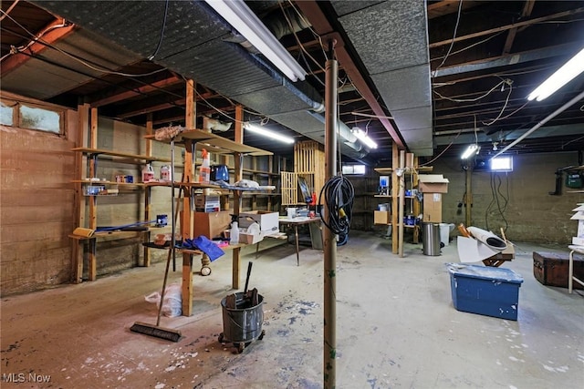 view of basement