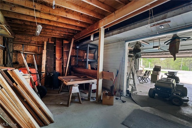 interior space featuring concrete floors