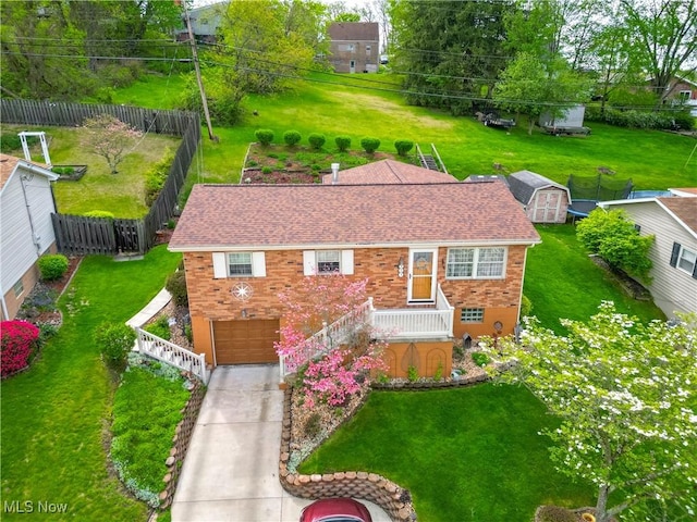 birds eye view of property
