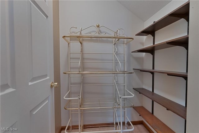 view of storage area