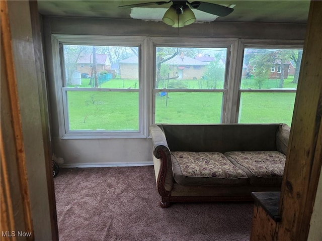 view of sunroom