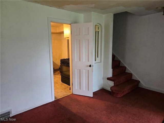 interior space with visible vents and carpet