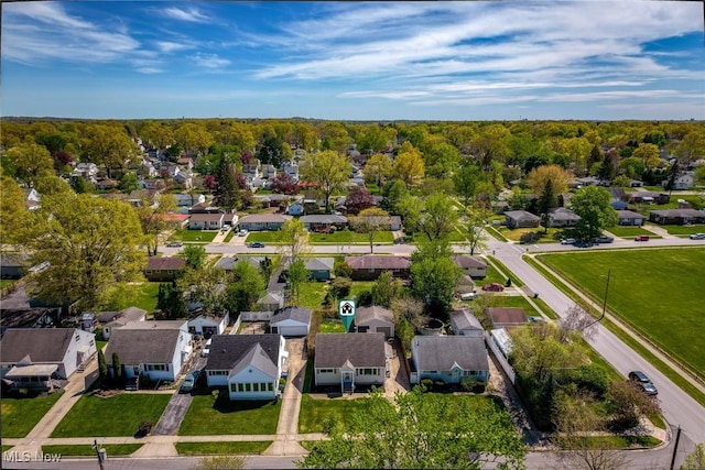 aerial view featuring a residential view