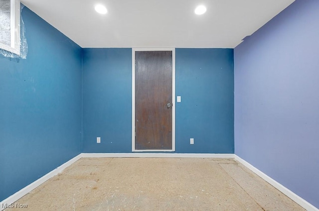 23267 Marion Rd, North Olmsted, OH 44070 - spare room with baseboards and recessed lighting