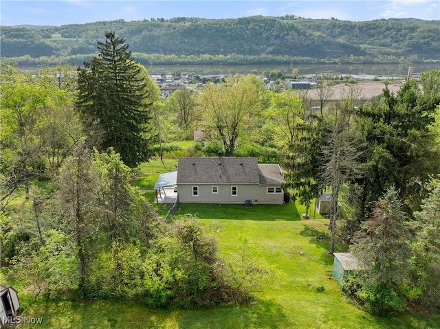 23 Walnut St, Rayland, OH 43943 - birds eye view of property with a forest view