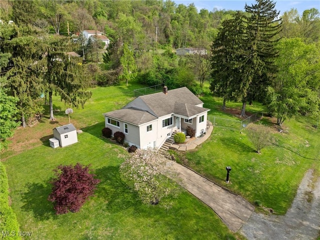 23 Walnut St, Rayland, OH 43943 - drone / aerial view featuring a view of trees