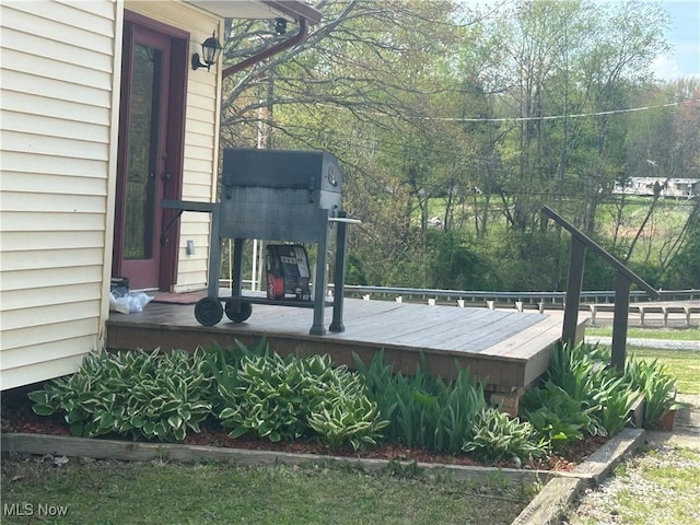 wooden terrace with fence