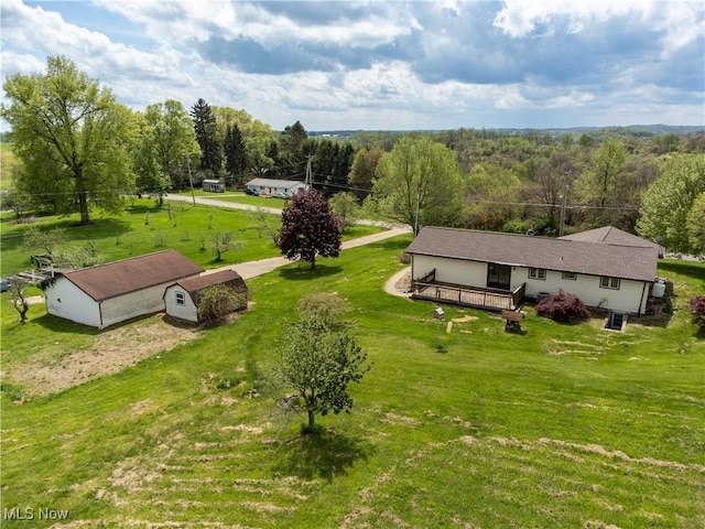 aerial view with a view of trees